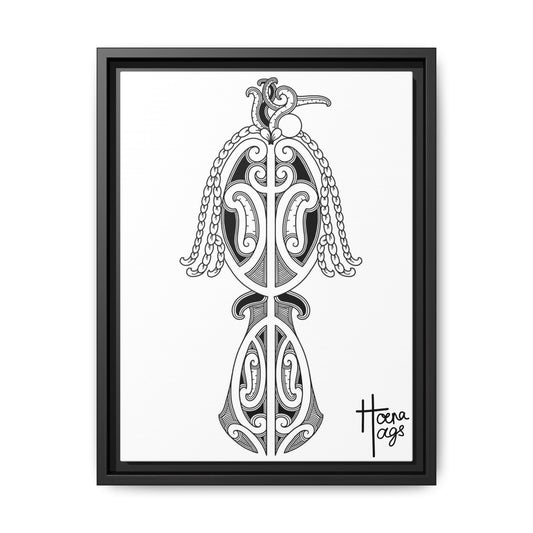 Framed Kirituhi Tui Matte Canvas Print