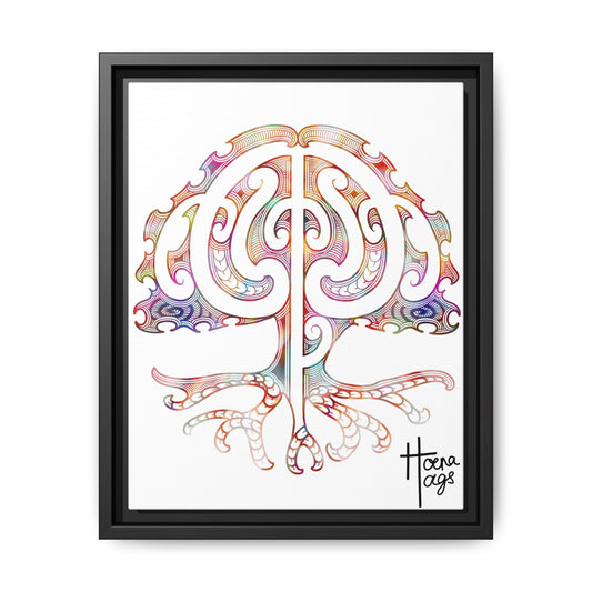 Framed Tree Of Life Kirituhi Matte Canvas Print