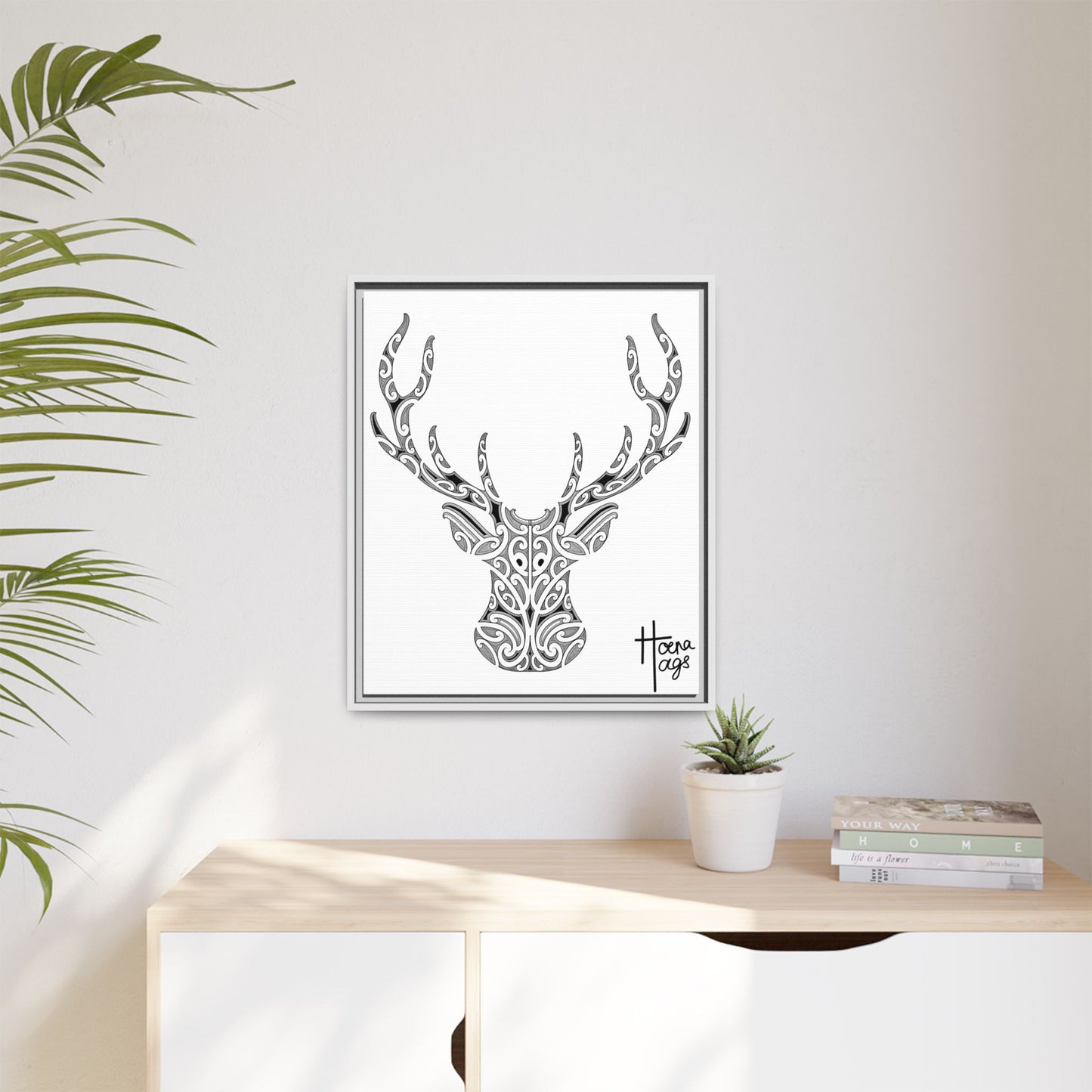 FRAMED KIRITUHI STAG/DEER MATTE CANVAS PRINT