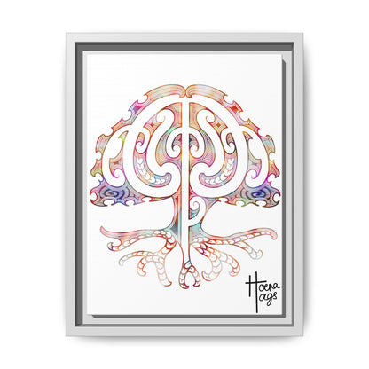 Framed Tree Of Life Kirituhi Matte Canvas Print