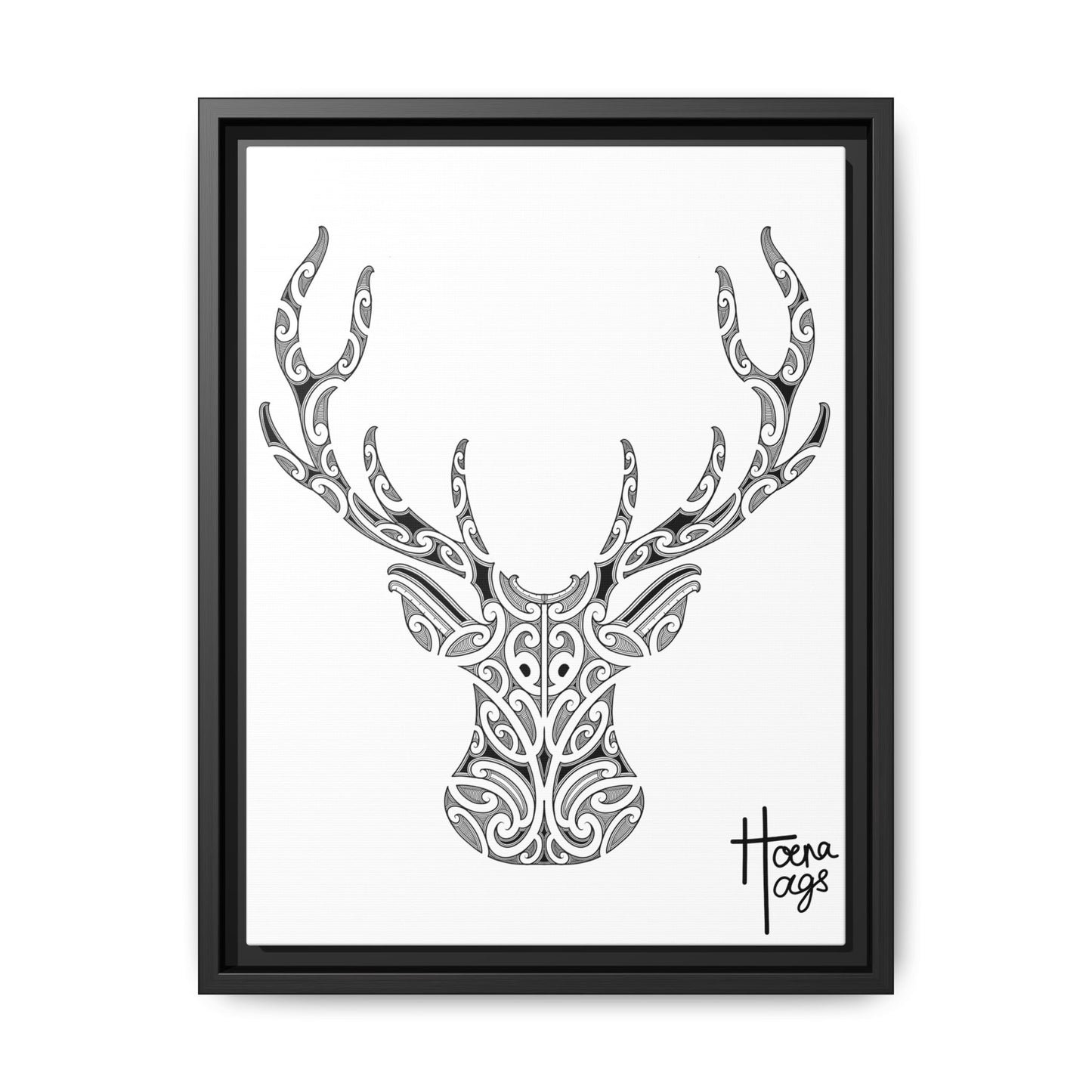 FRAMED KIRITUHI STAG/DEER MATTE CANVAS PRINT