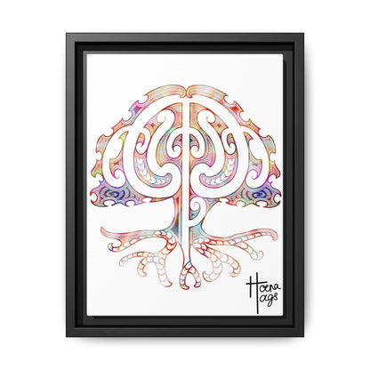 Framed Tree Of Life Kirituhi Matte Canvas Print