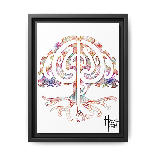 Framed Tree Of Life Kirituhi Matte Canvas Print