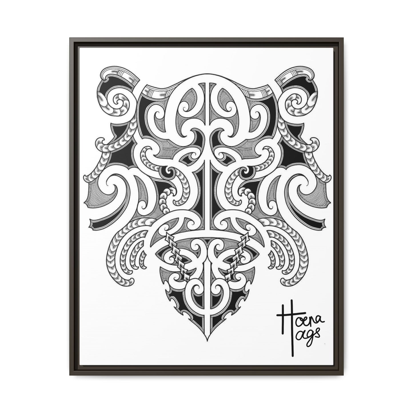 Framed Kirituhi Tiger Matte Canvas Print