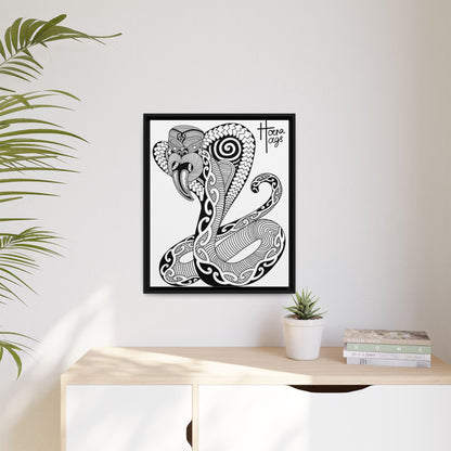Framed Cobra Kirituhi Matte Canvas Print