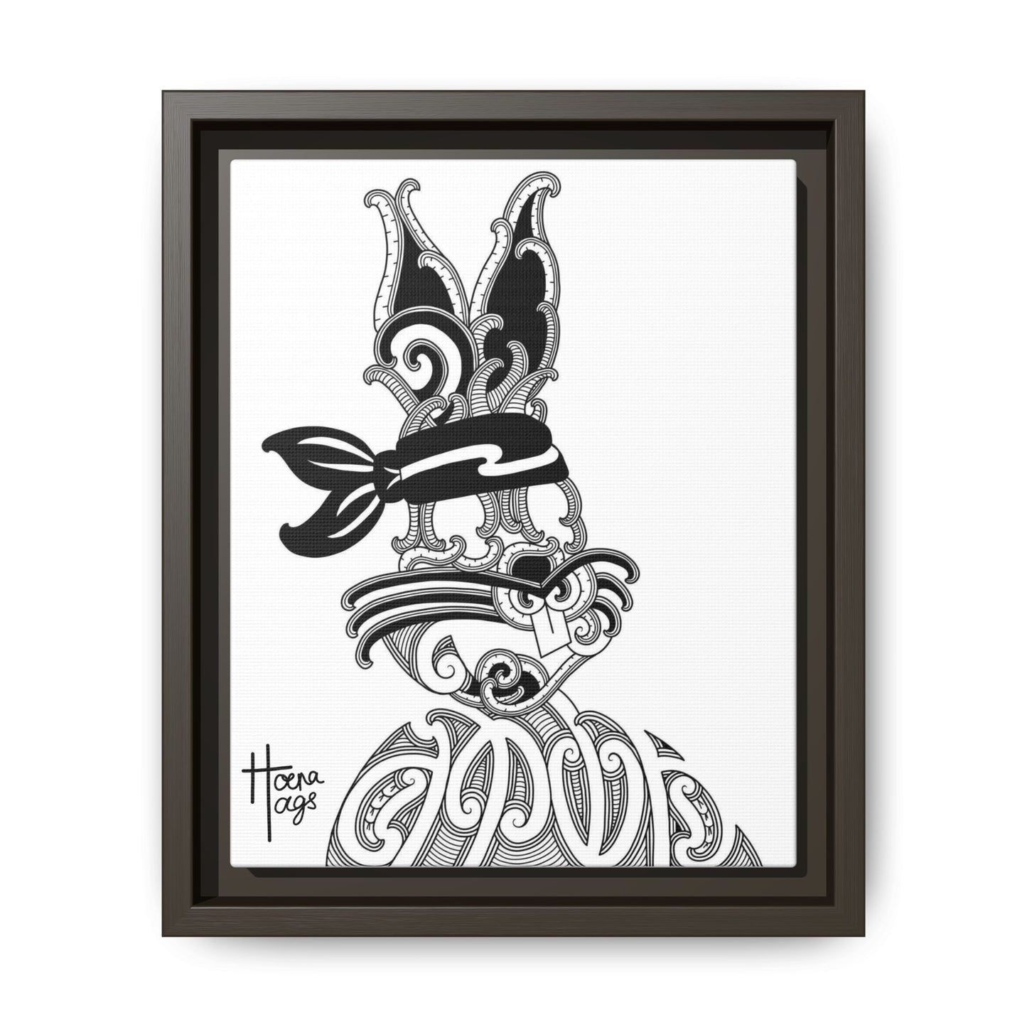 FRAMED KIRITUHI BUGS BUNNY MATTE CANVAS PRINT