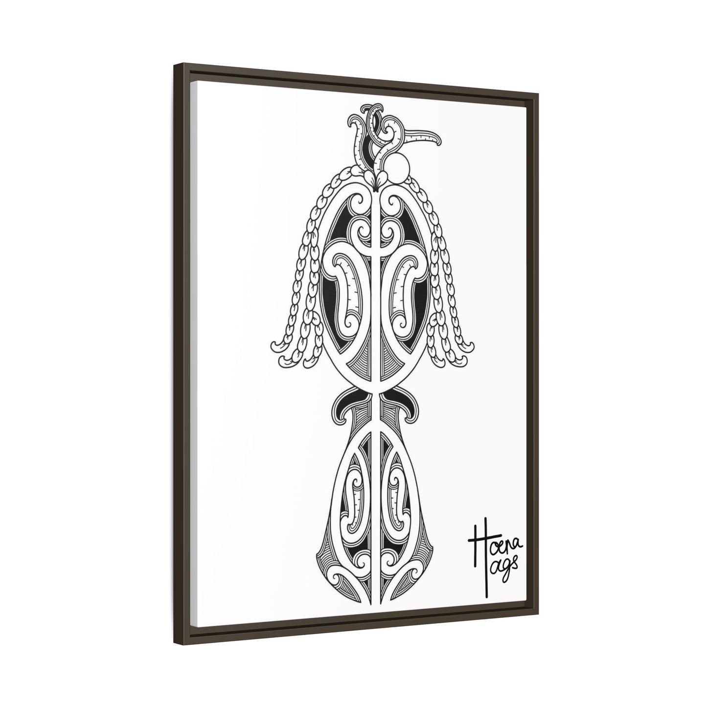 Framed Kirituhi Tui Matte Canvas Print