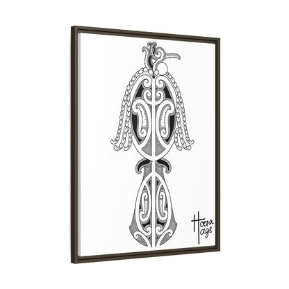 Framed Kirituhi Tui Matte Canvas Print