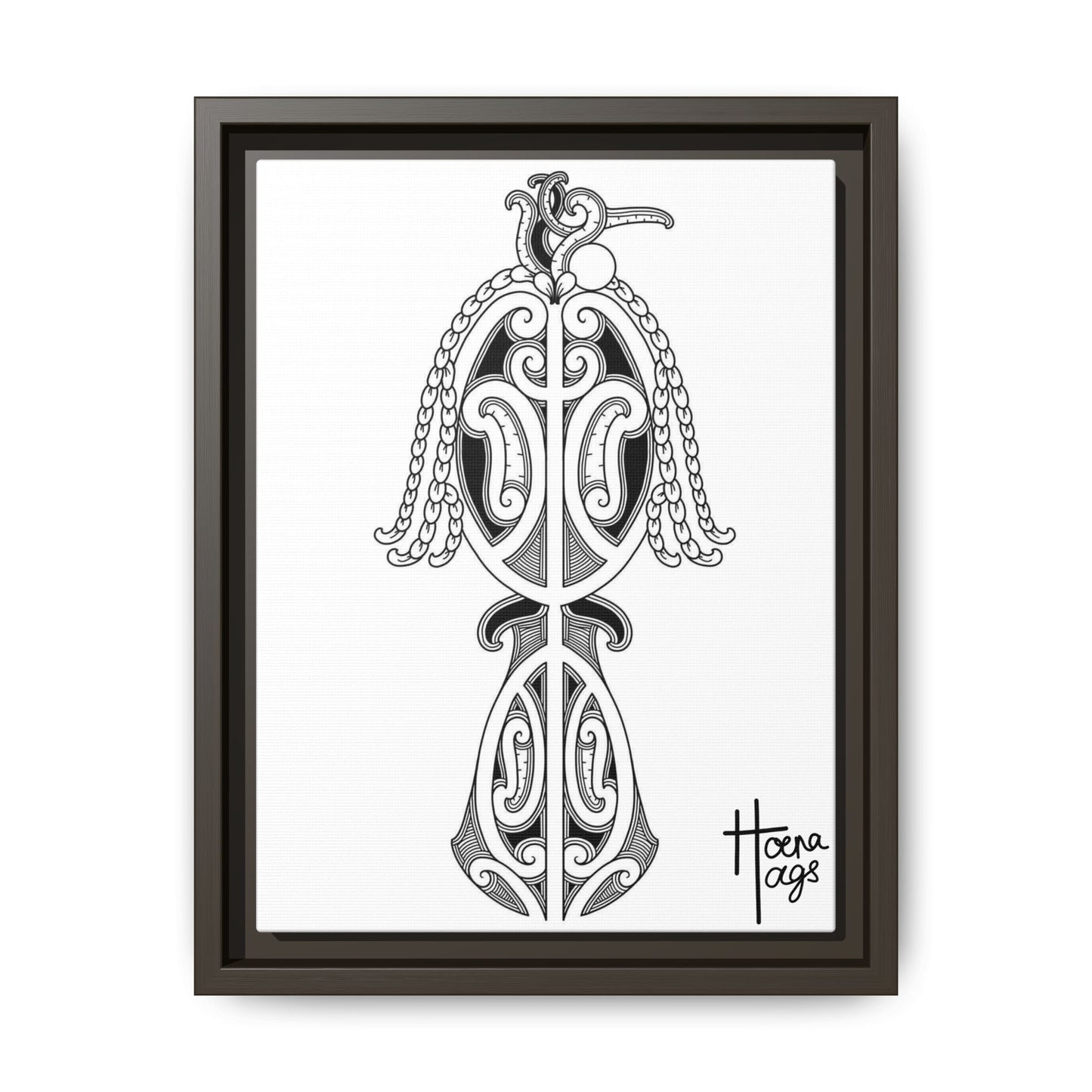 Framed Kirituhi Tui Matte Canvas Print