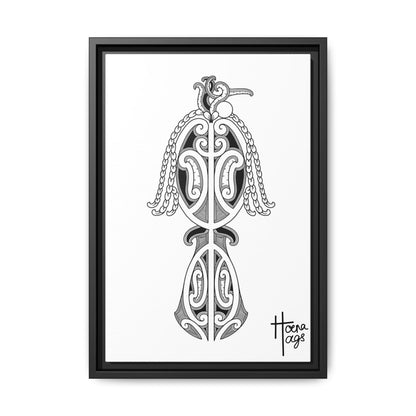 Framed Kirituhi Tui Matte Canvas Print