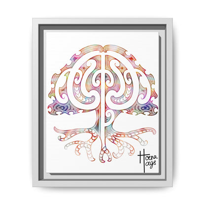Framed Tree Of Life Kirituhi Matte Canvas Print