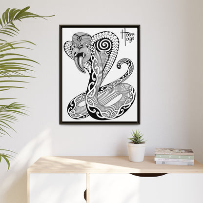 Framed Cobra Kirituhi Matte Canvas Print