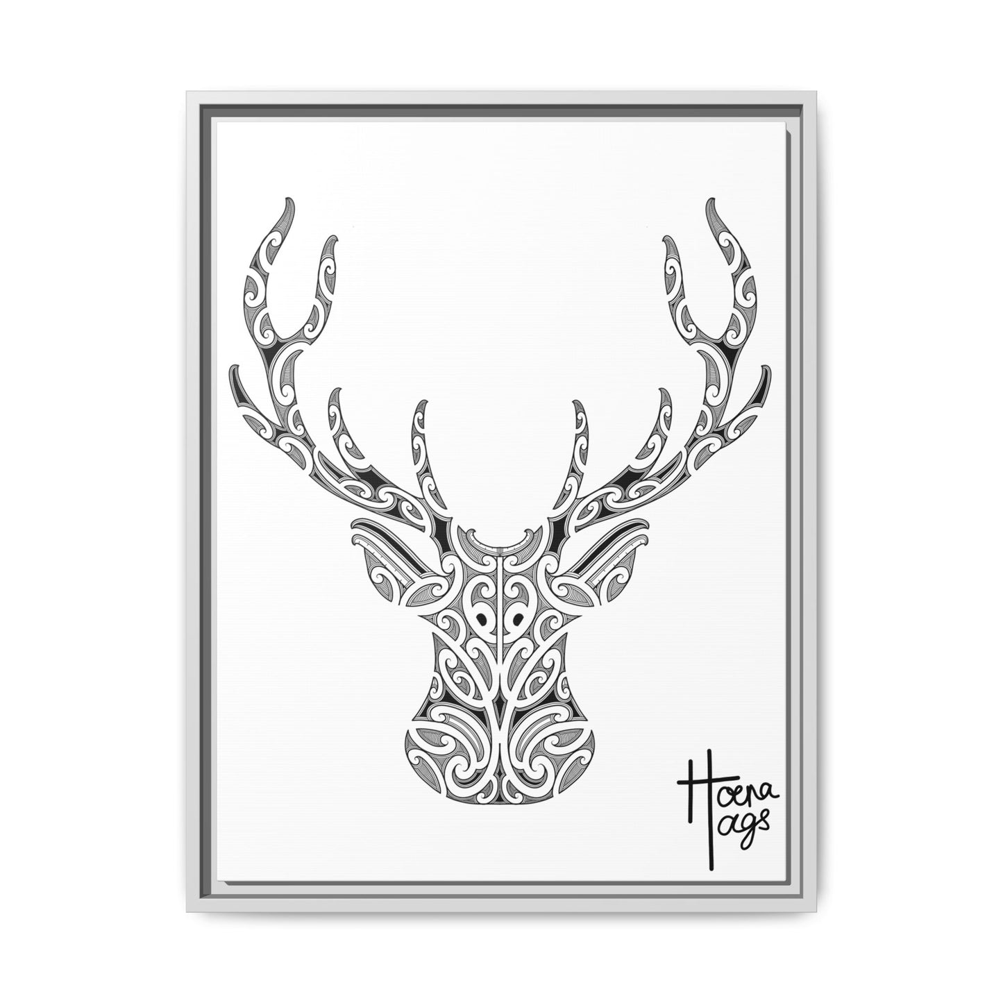 FRAMED KIRITUHI STAG/DEER MATTE CANVAS PRINT