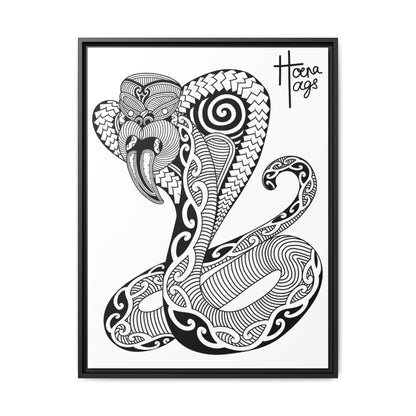Framed Cobra Kirituhi Matte Canvas Print