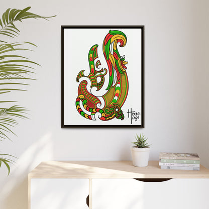 Framed Rusta Hei Matua Matte Canvas Print