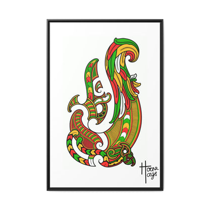 Framed Rusta Hei Matua Matte Canvas Print