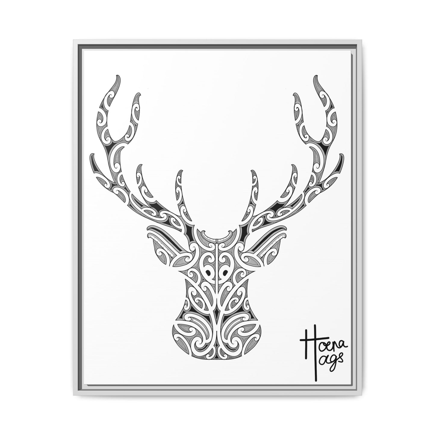 FRAMED KIRITUHI STAG/DEER MATTE CANVAS PRINT