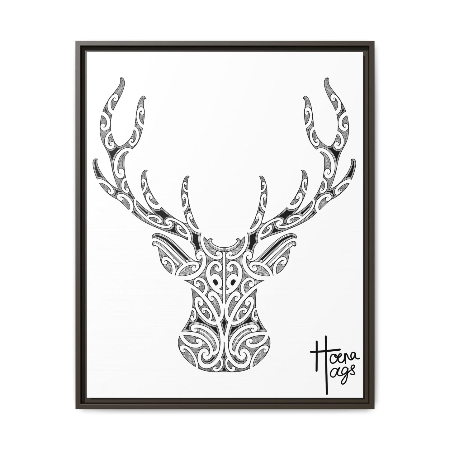 FRAMED KIRITUHI STAG/DEER MATTE CANVAS PRINT