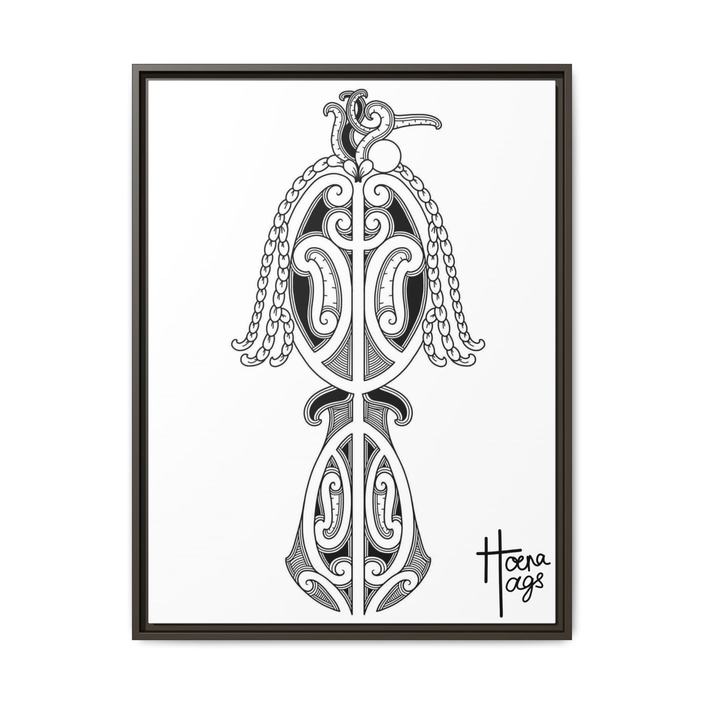 Framed Kirituhi Tui Matte Canvas Print