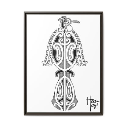 Framed Kirituhi Tui Matte Canvas Print