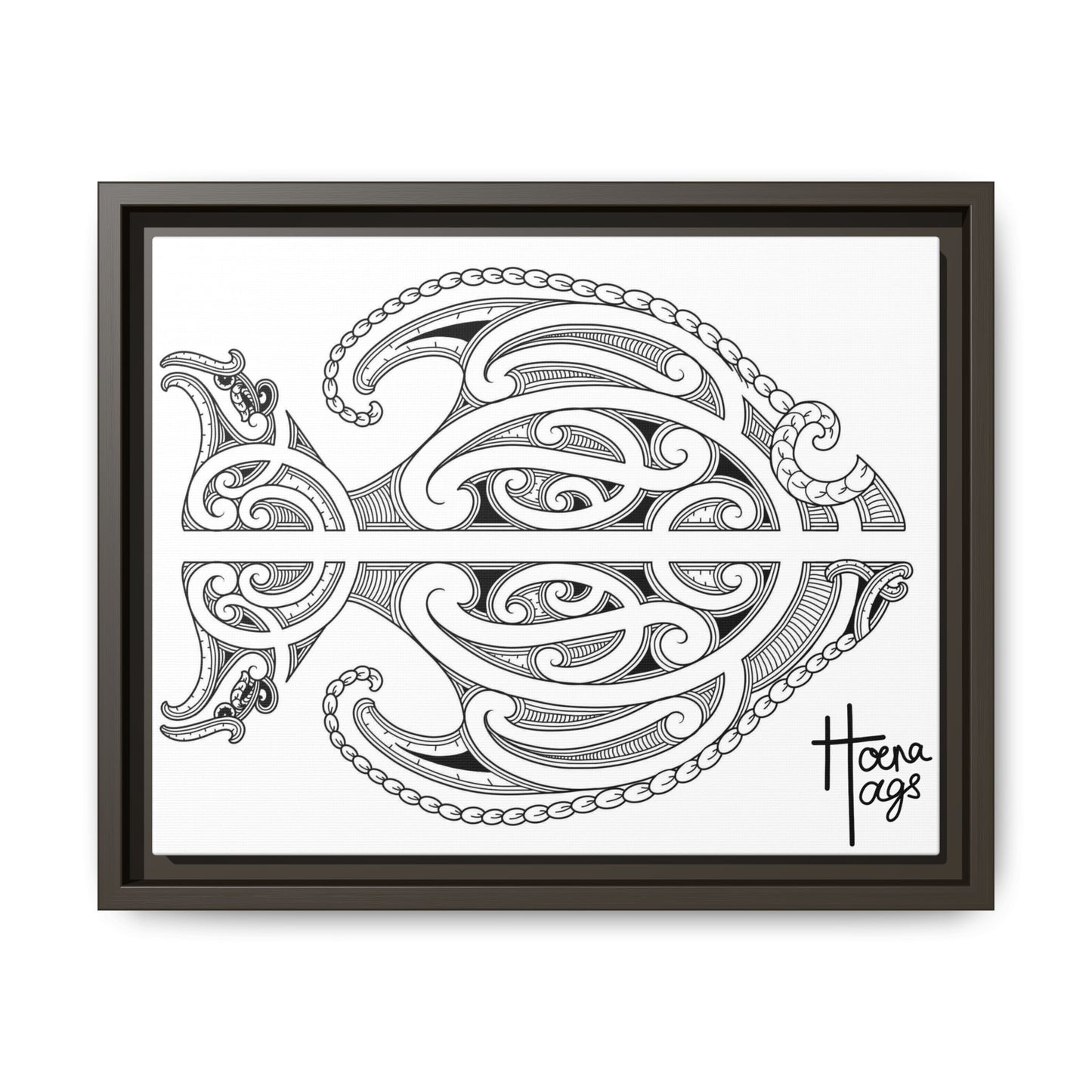 Framed Fish Kirituhi Matte Canvas Print