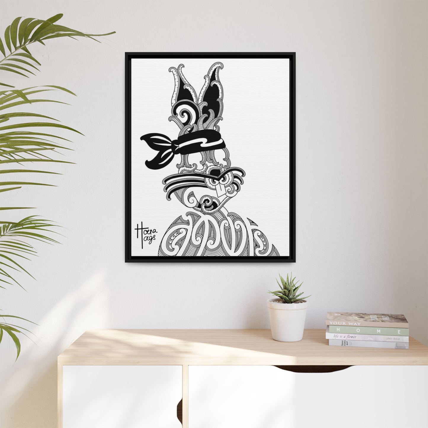 FRAMED KIRITUHI BUGS BUNNY MATTE CANVAS PRINT