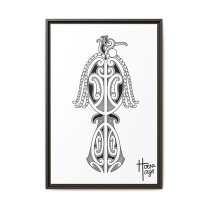 Framed Kirituhi Tui Matte Canvas Print