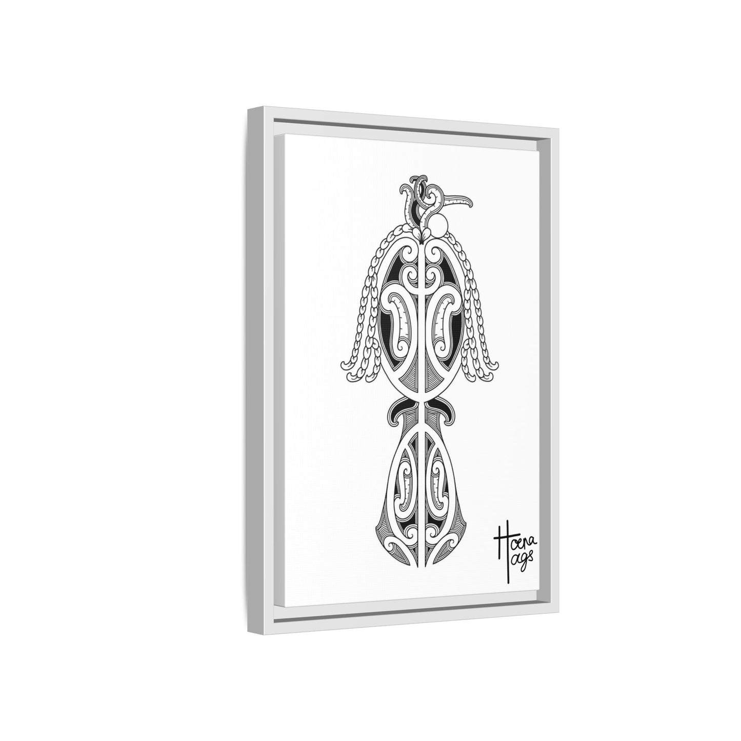 Framed Kirituhi Tui Matte Canvas Print