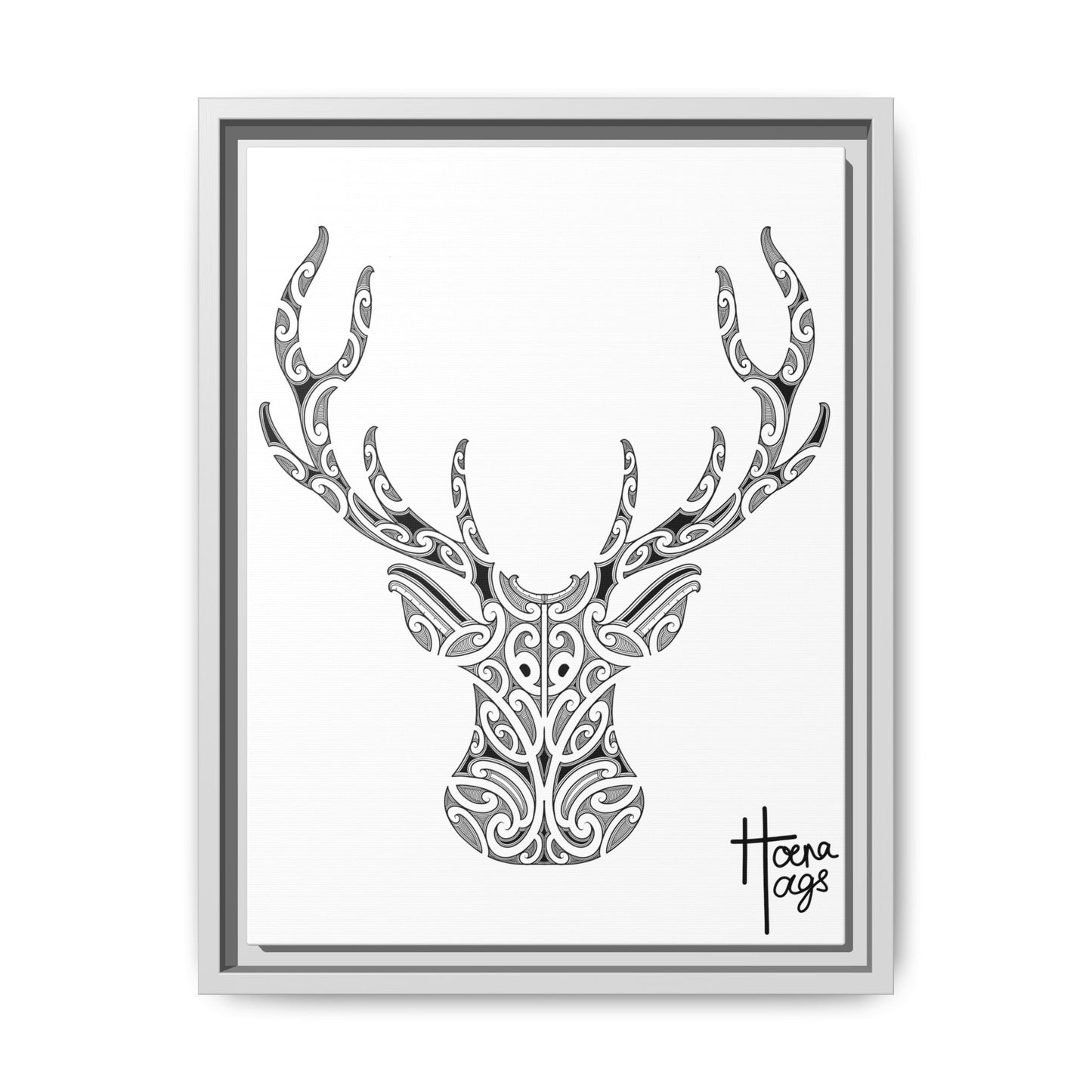 FRAMED KIRITUHI STAG/DEER MATTE CANVAS PRINT