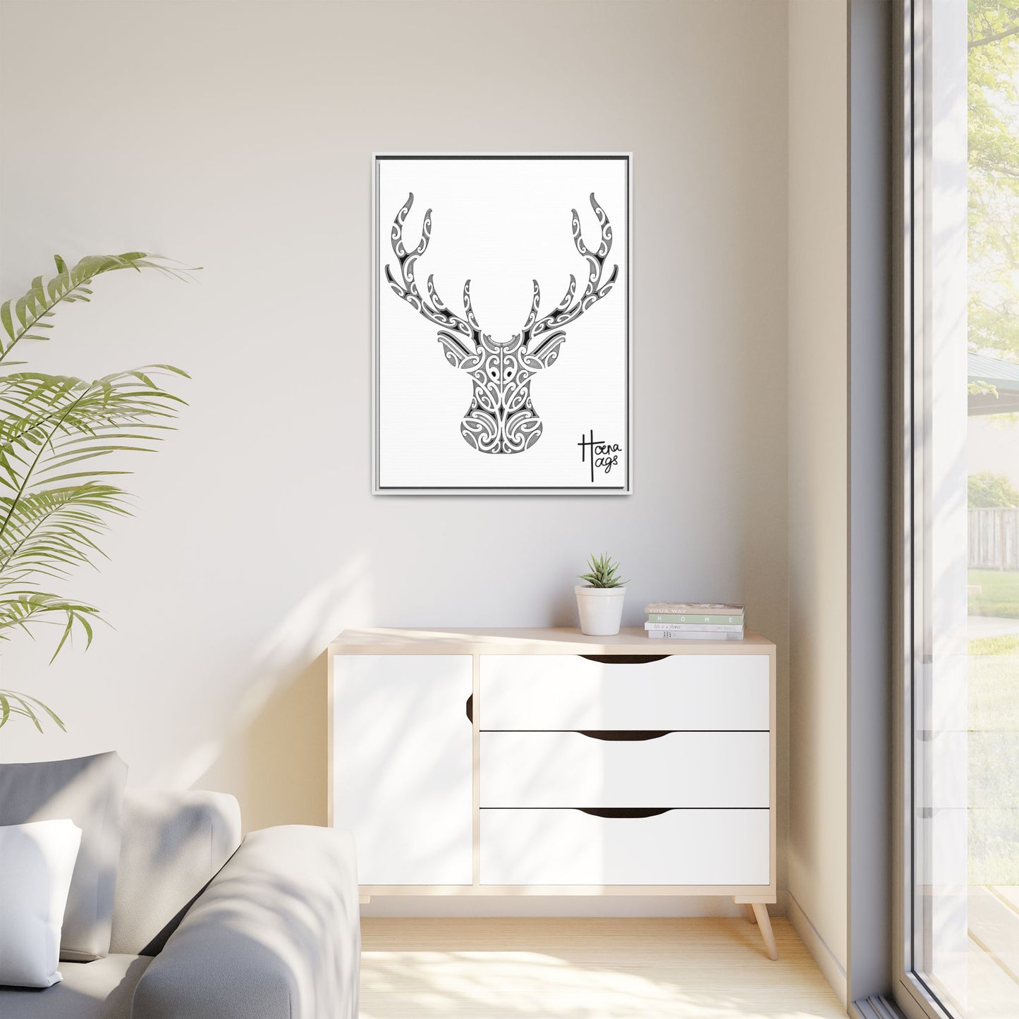 FRAMED KIRITUHI STAG/DEER MATTE CANVAS PRINT