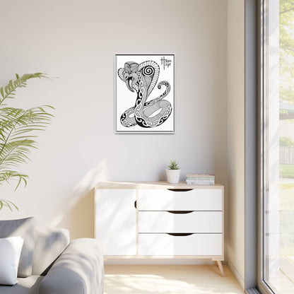 Framed Cobra Kirituhi Matte Canvas Print