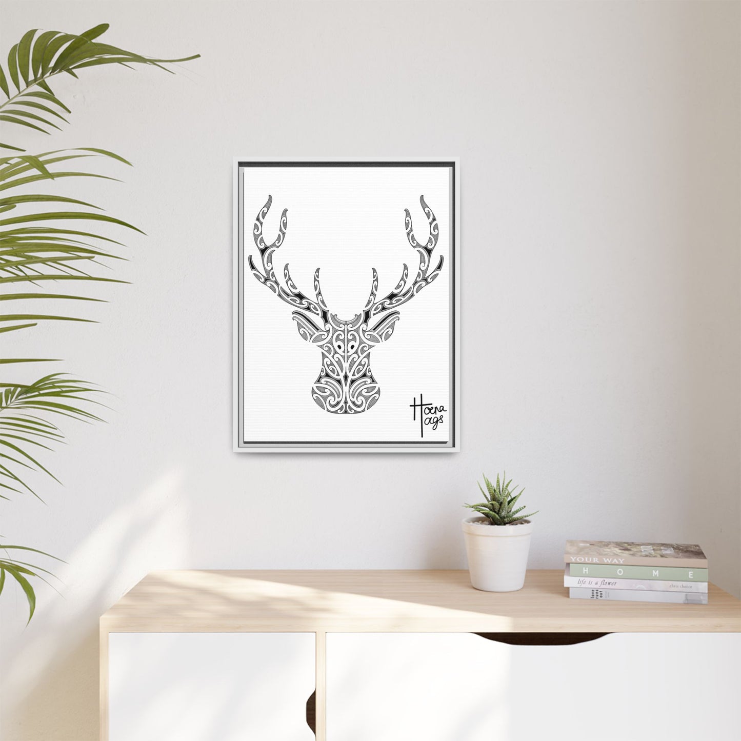 FRAMED KIRITUHI STAG/DEER MATTE CANVAS PRINT