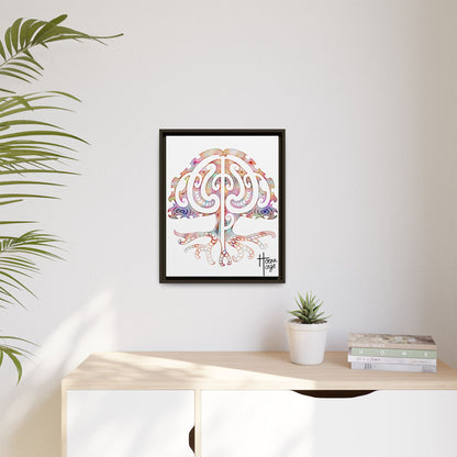 Framed Tree Of Life Kirituhi Matte Canvas Print