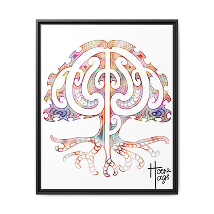 Framed Tree Of Life Kirituhi Matte Canvas Print
