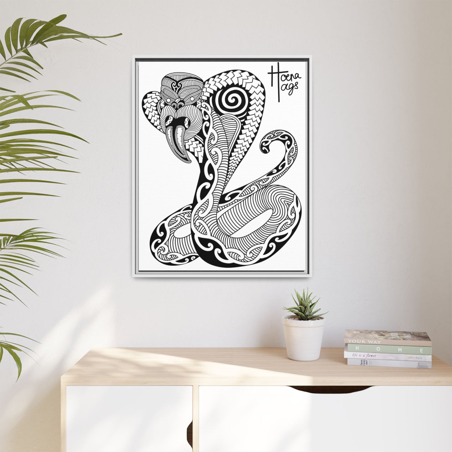 Framed Cobra Kirituhi Matte Canvas Print