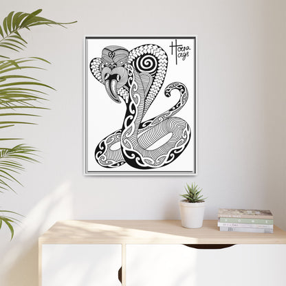 Framed Cobra Kirituhi Matte Canvas Print