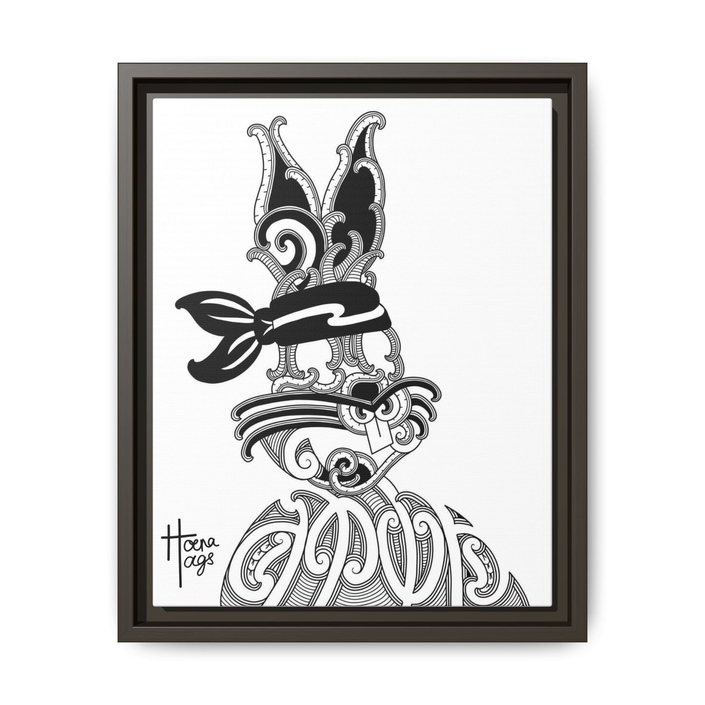 FRAMED KIRITUHI BUGS BUNNY MATTE CANVAS PRINT