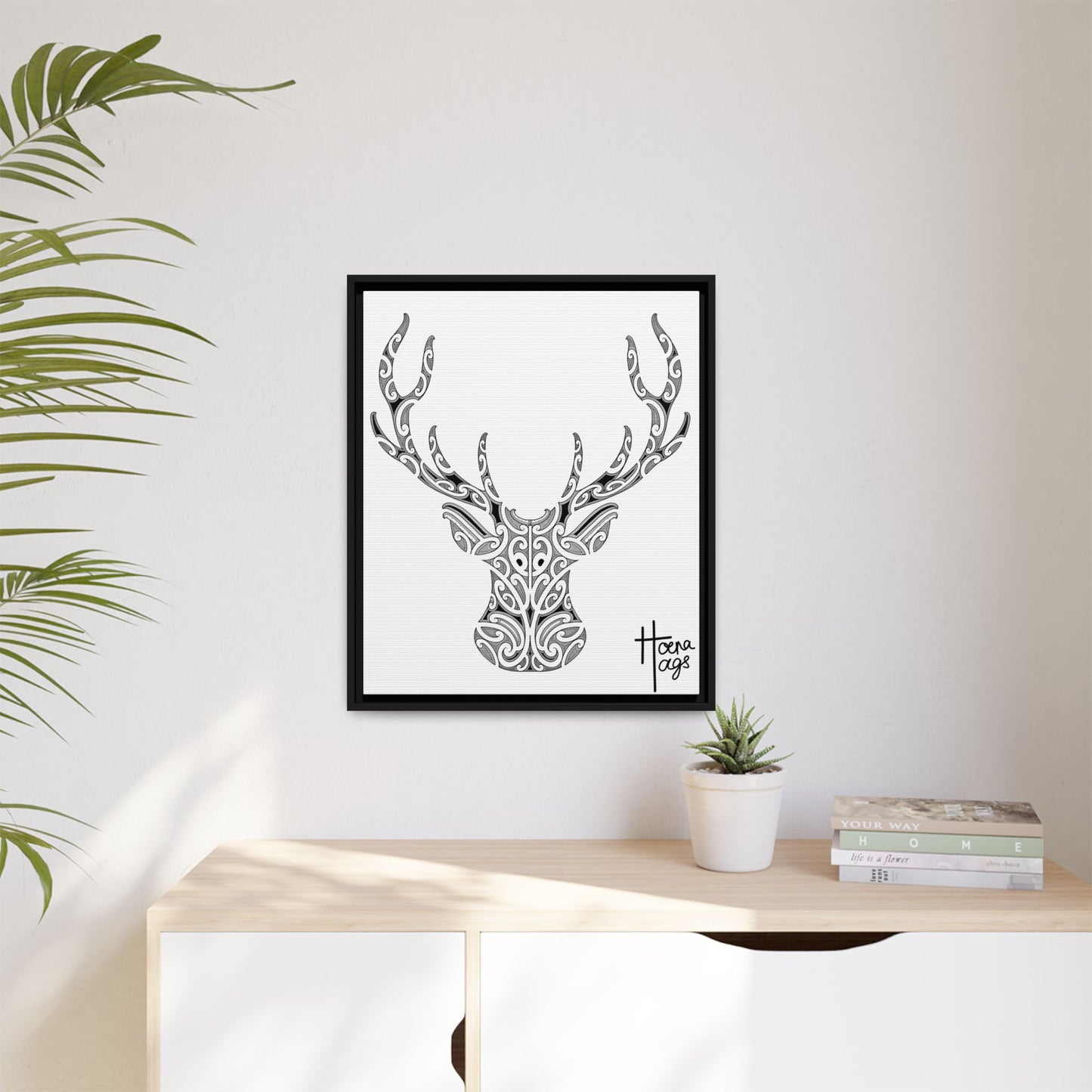 FRAMED KIRITUHI STAG/DEER MATTE CANVAS PRINT