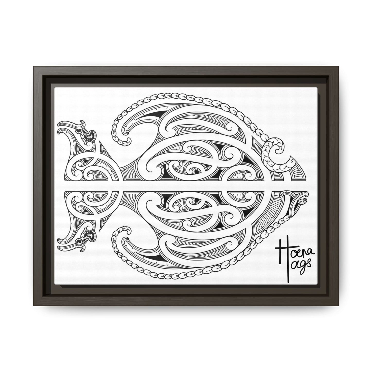 Framed Fish Kirituhi Matte Canvas Print