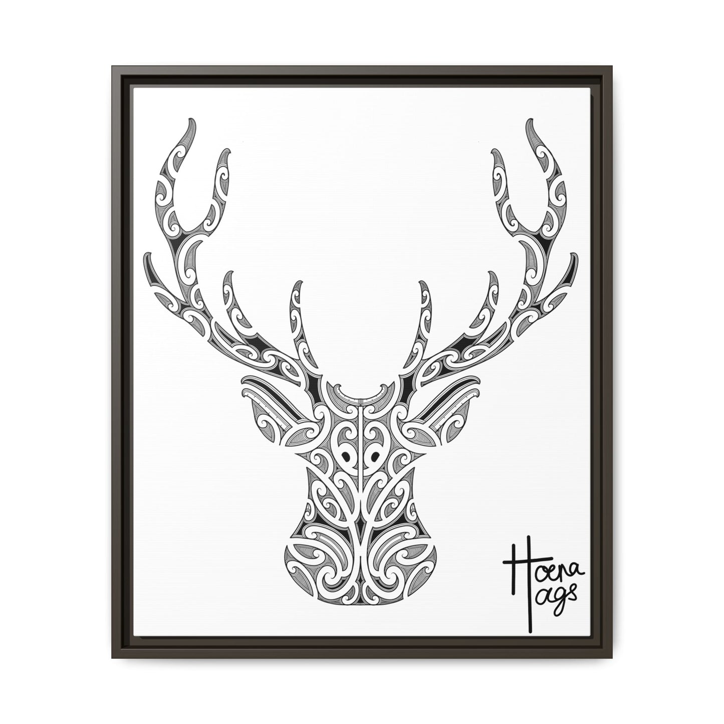 FRAMED KIRITUHI STAG/DEER MATTE CANVAS PRINT