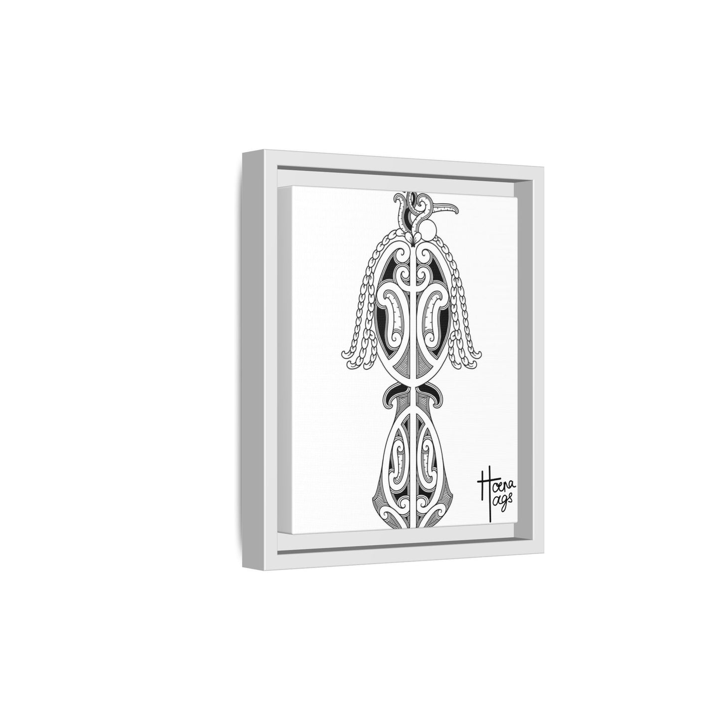 Framed Kirituhi Tui Matte Canvas Print