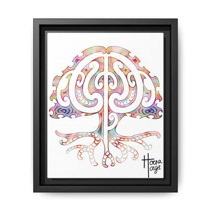 Framed Tree Of Life Kirituhi Matte Canvas Print