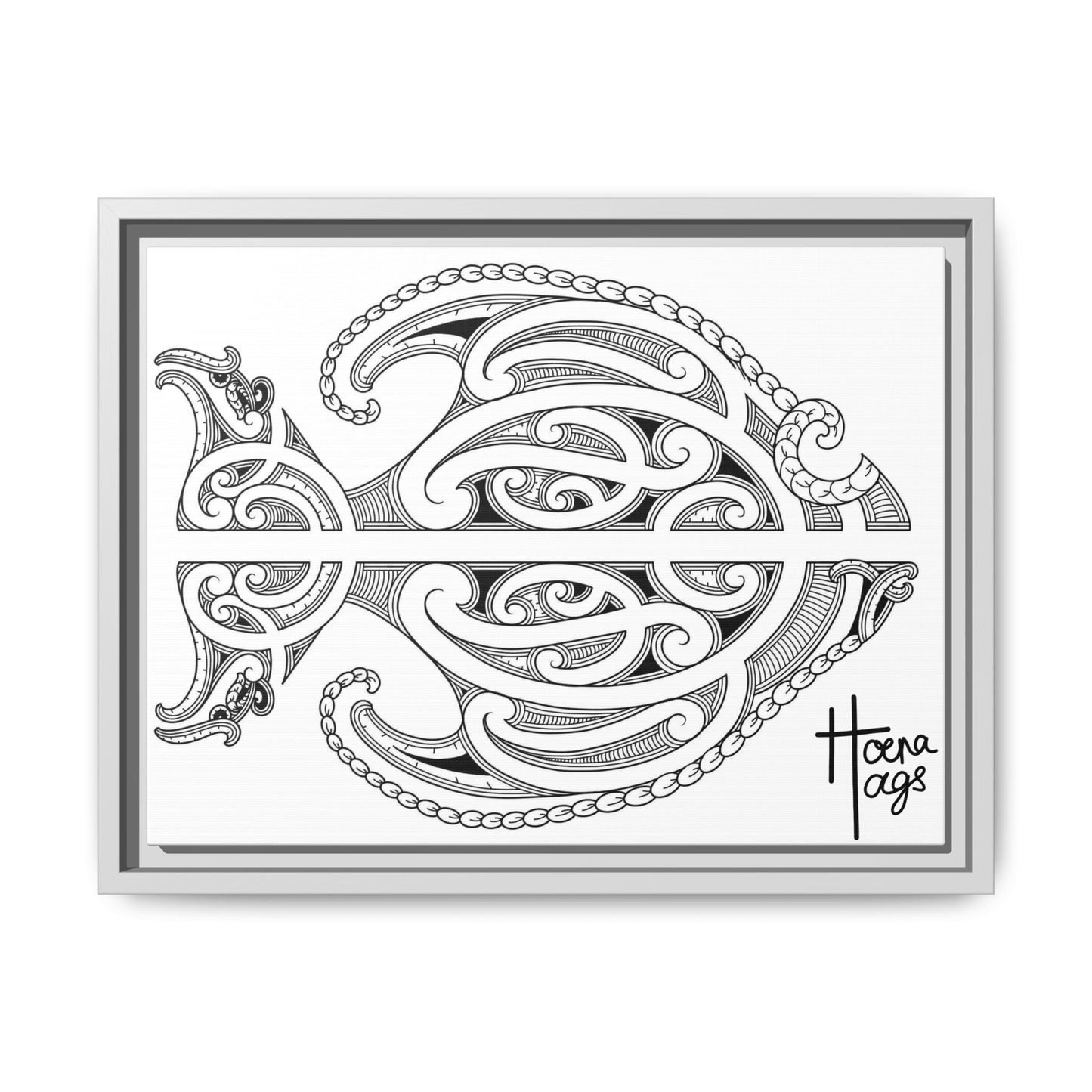 Framed Fish Kirituhi Matte Canvas Print