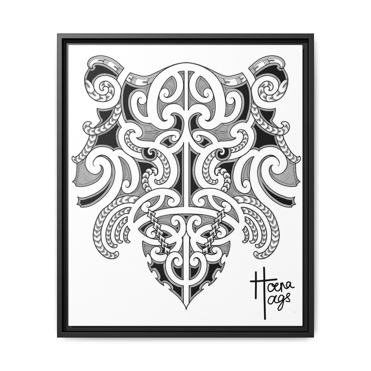 Framed Kirituhi Tiger Matte Canvas Print