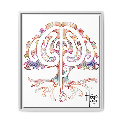 Framed Tree Of Life Kirituhi Matte Canvas Print