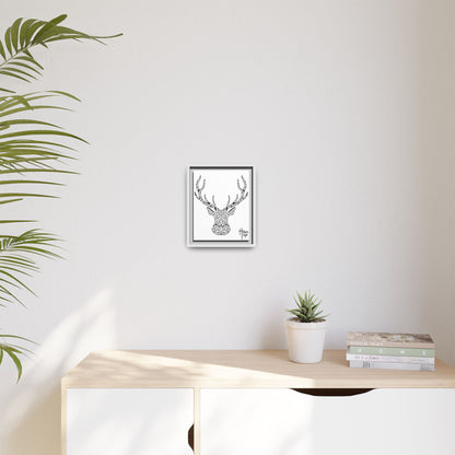 FRAMED KIRITUHI STAG/DEER MATTE CANVAS PRINT