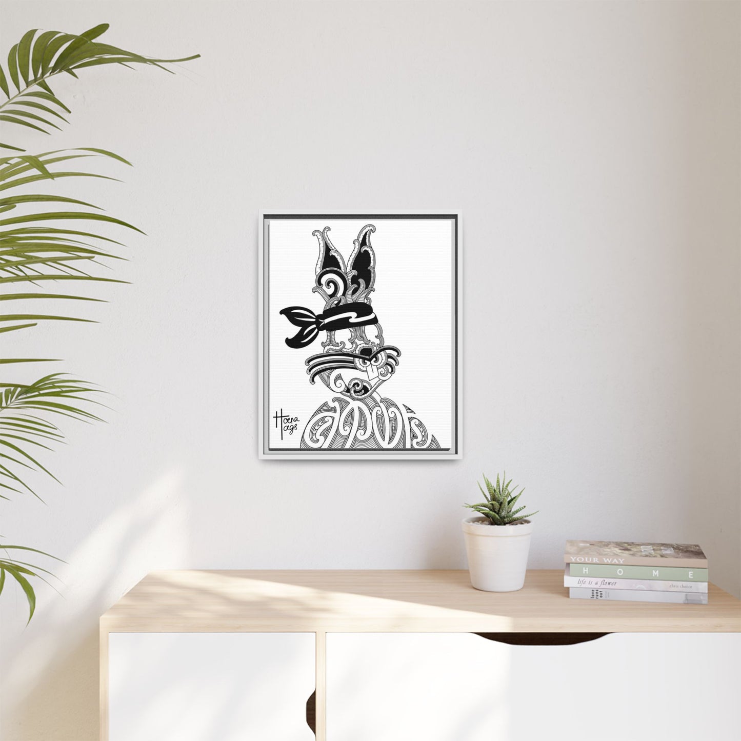 FRAMED KIRITUHI BUGS BUNNY MATTE CANVAS PRINT