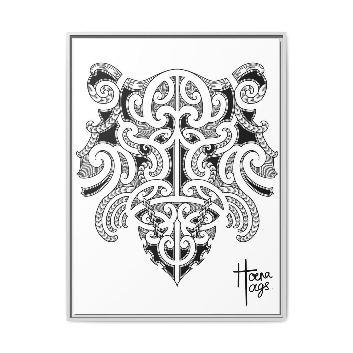 Framed Kirituhi Tiger Matte Canvas Print