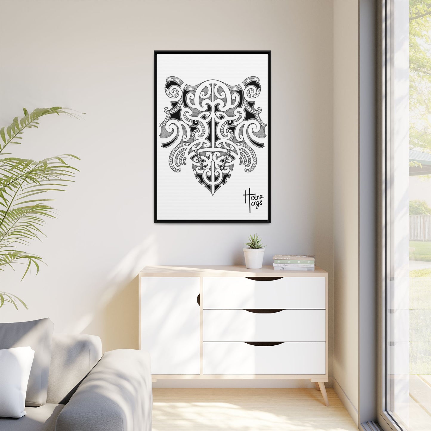 Framed Kirituhi Tiger Matte Canvas Print