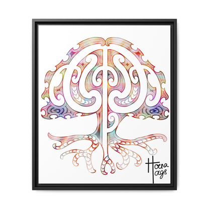 Framed Tree Of Life Kirituhi Matte Canvas Print